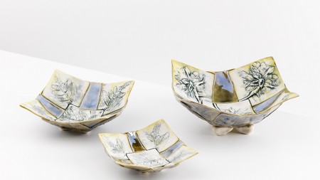 Fern And Christmas Rose Porcelain Dishes