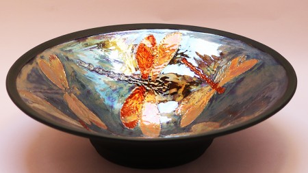 Tube Lined Dragonfly Bowl