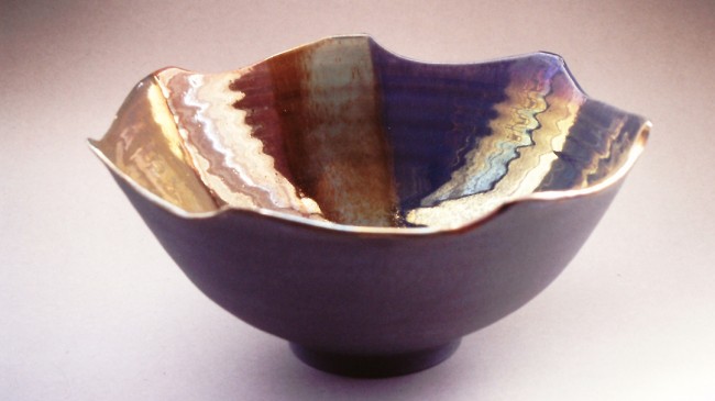 Side view early wavy edged bowl