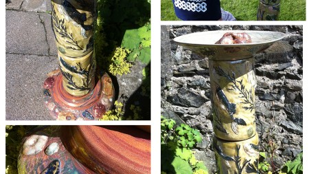 Bird Bath Flight Of Fancy